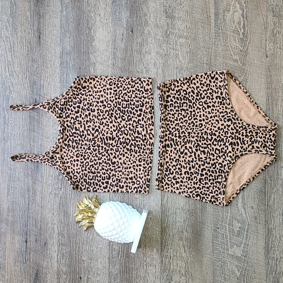 ARQ Other - ARQ High Rise Brief + Tank Top Set - Leopard